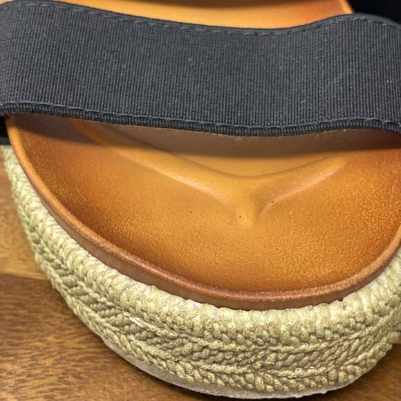 Aloha Island Shoes Womens 9M Black Stretch Slip On Sandal Espadrille Laguna - Picture 16 of 16